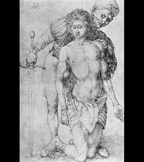 durer graphics with two men